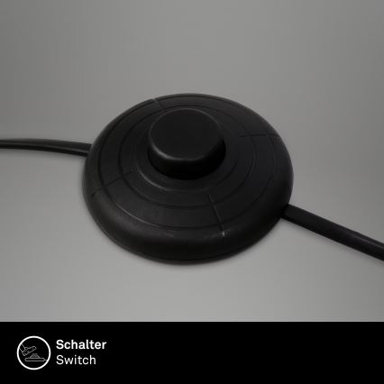 Brilo - Lampa podłogowa 1xE27/10W/230V czarny