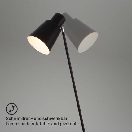 Brilo - Lampa podłogowa 1xE27/10W/230V czarny