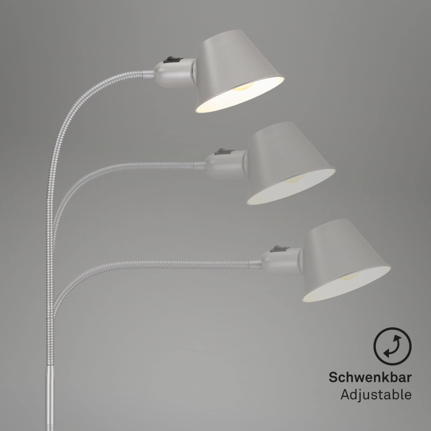 Brilo - Lampa stołowa 1xE27/10W/230V matowy chrom