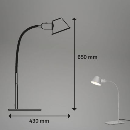 Brilo - Lampa stołowa 1xE27/10W/230V matowy chrom