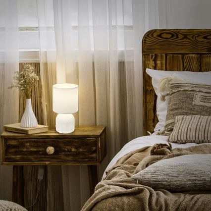 Brilo - Lampa stołowa INO 1xE14/10W/230V biała