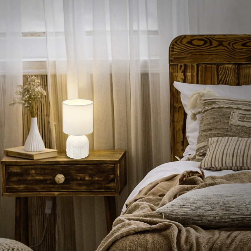 Brilo - Lampa stołowa INO 1xE14/10W/230V biała