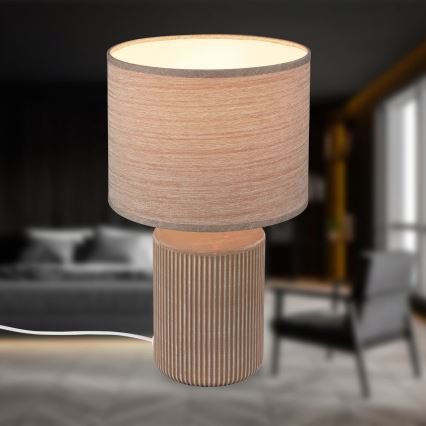 Brilo - Lampa stołowa INO 1xE14/10W/230V brązowa