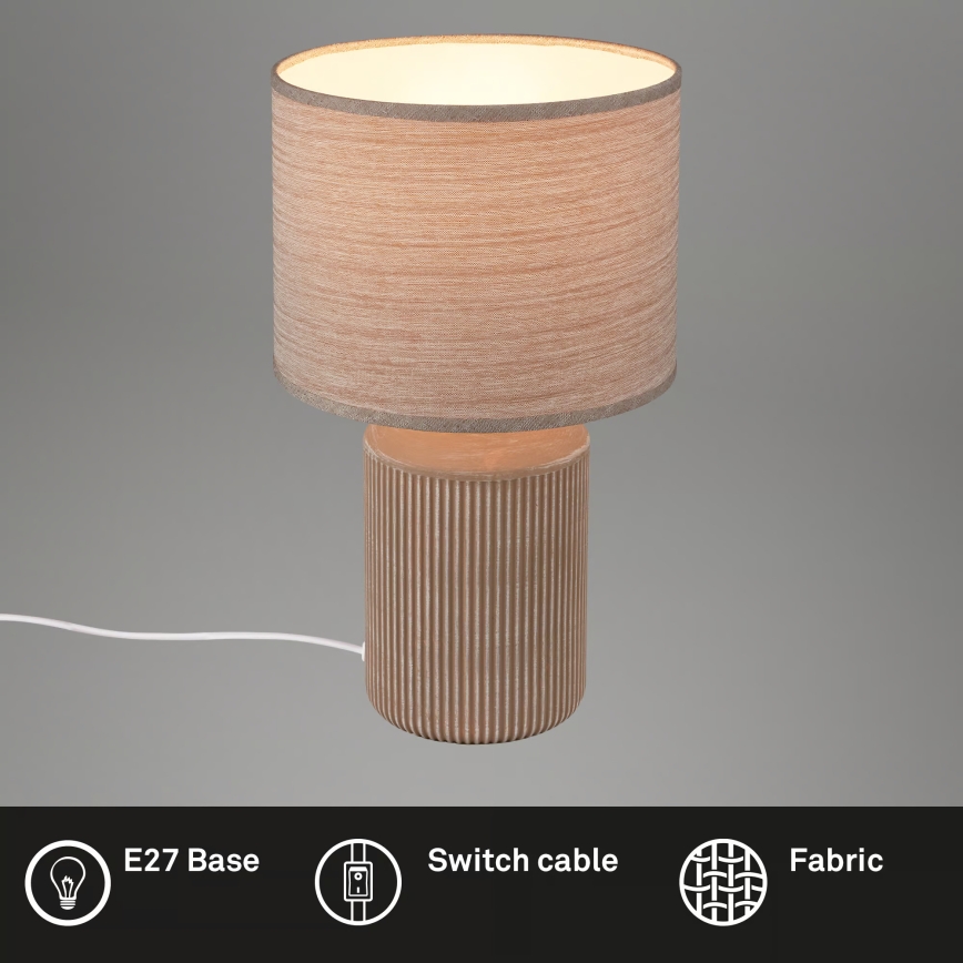 Brilo - Lampa stołowa INO 1xE14/10W/230V brązowa