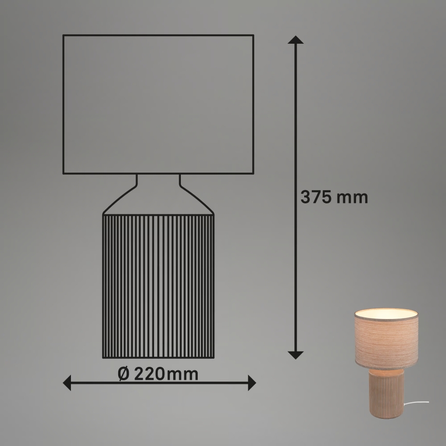 Brilo - Lampa stołowa INO 1xE14/10W/230V brązowa