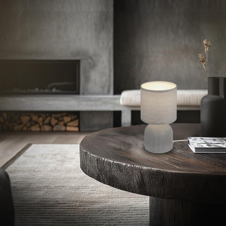Brilo - Lampa stołowa INO 1xE14/10W/230V szara