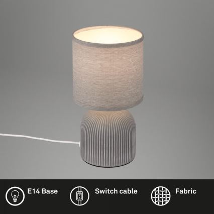 Brilo - Lampa stołowa INO 1xE14/10W/230V szara