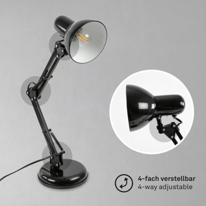 Brilo - Lampa stołowa PIXA 1xE14/25W/230V czarna