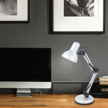 Brilo - Lampa stołowa PIXA 1xE14/25W/230V srebrna