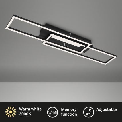 Brilo - LED plafoniera FRAME 2xLED/20W/230V czarna
