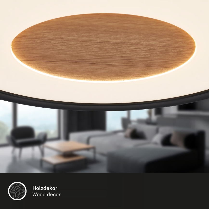 Brilo - Lampa sufitowa LED SUFIT WOOD LED/18W/230V 3000K śr. 29 cm