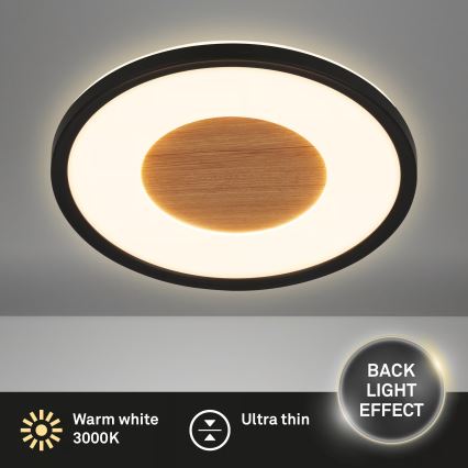 Brilo - Lampa sufitowa LED SUFIT WOOD LED/18W/230V 3000K śr. 29 cm