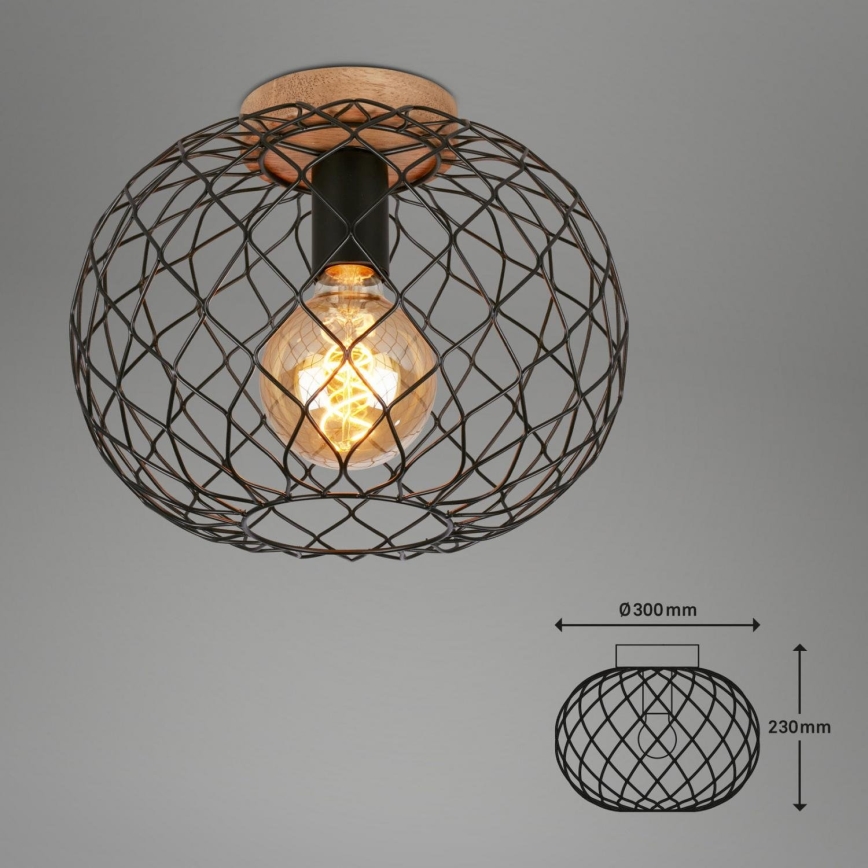 Brilo - Lampa sufitowa WINKI 1xE27/40W/230V kauczukowiec