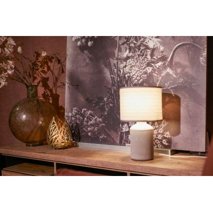 Brilo - Lampka stołowa INO 1xE14/10W/230V biała