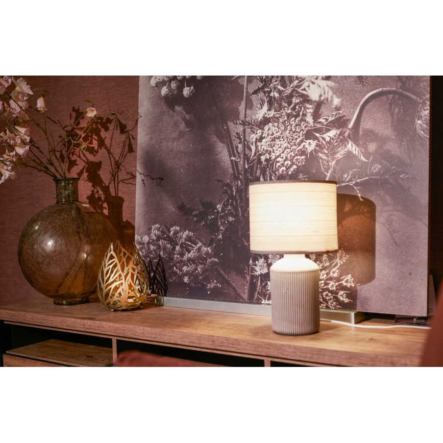 Brilo - Lampka stołowa INO 1xE14/10W/230V biała