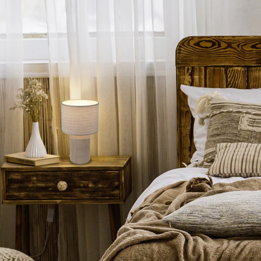 Brilo - Lampka stołowa INO 1xE14/10W/230V biała