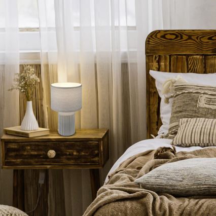 Brilo - Lampka stołowa INO 1xE14/10W/230V szara