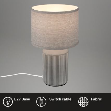 Brilo - Lampka stołowa INO 1xE14/10W/230V szara