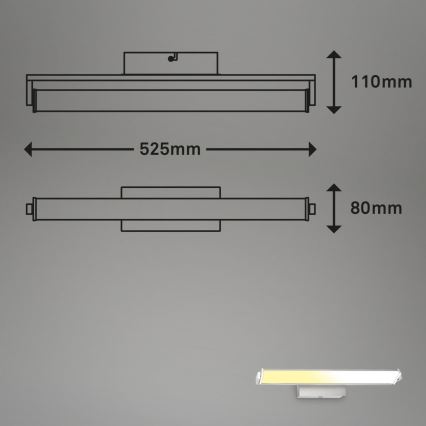 Brilo - LED Kinkiet ściemnialny LED/18W/230V 2700-4000K srebrny