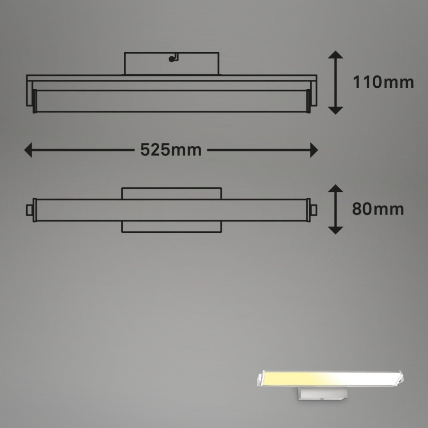 Brilo - LED Kinkiet ściemnialny LED/18W/230V 2700-4000K srebrny