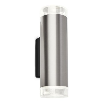 Brilo - LED Kinkiet zewnętrzny 2xGU10/4,7W/230V IP44 4000K matowy chrom