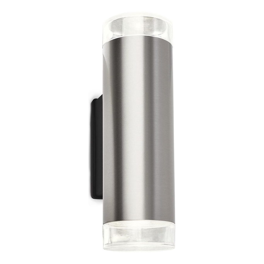 Brilo - LED Kinkiet zewnętrzny 2xGU10/4,7W/230V IP44 4000K matowy chrom