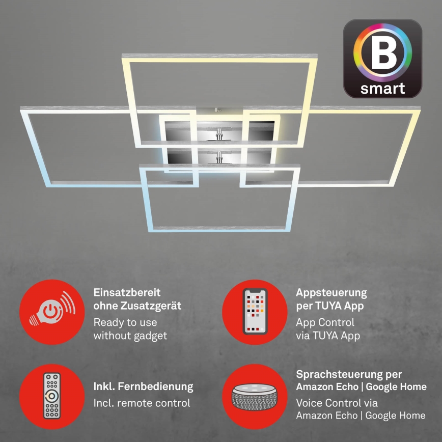 Brilo - LED regulowany sufitowy żyrandol FRAME LED/50W/230V 2700-6500K Wi-Fi Tuya + pilot zdalnego sterowania