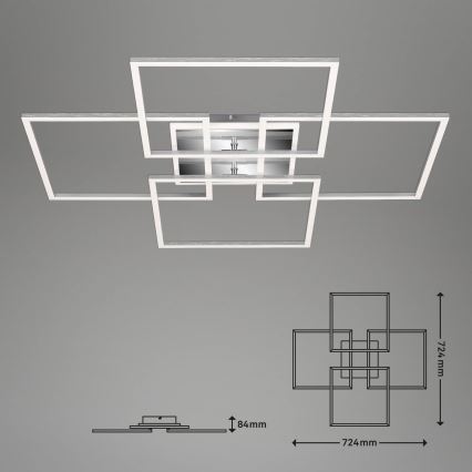 Brilo - LED regulowany sufitowy żyrandol FRAME LED/50W/230V 2700-6500K Wi-Fi Tuya + pilot zdalnego sterowania