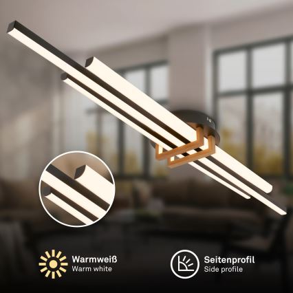 Brilo - LED Oprawa sufitowa TINKA LED/30W/230V 3000K czarna