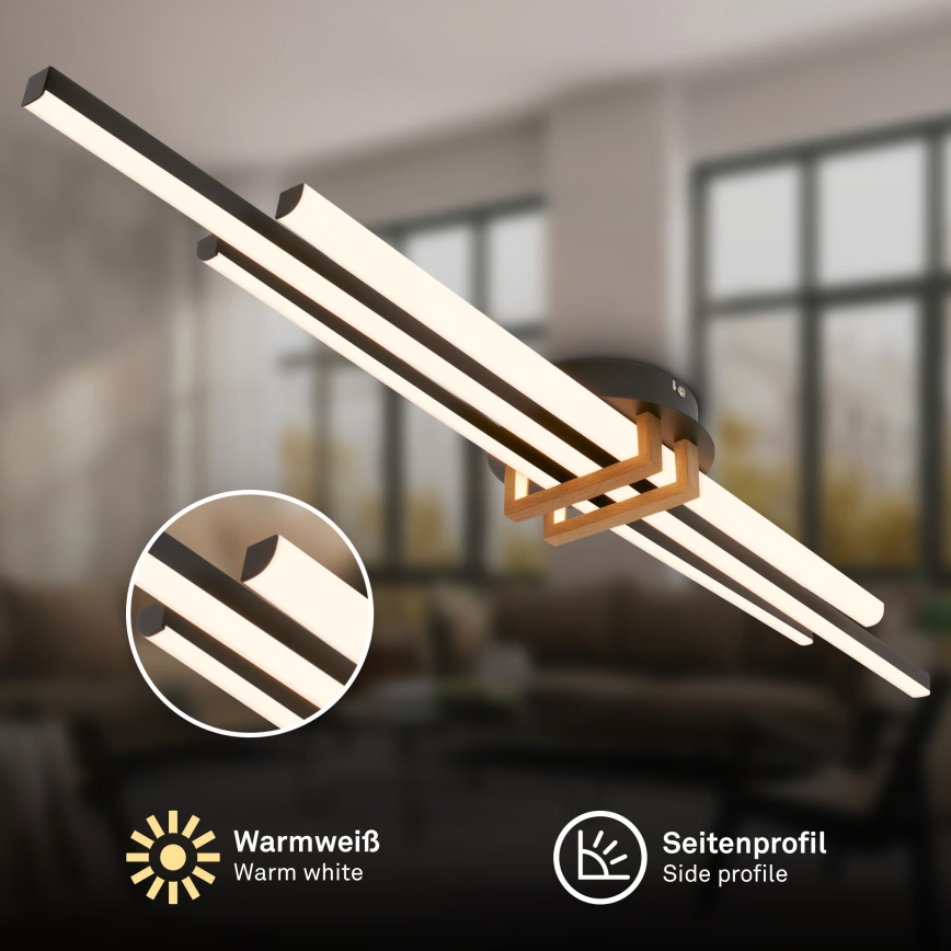 Brilo - LED Oprawa sufitowa TINKA LED/30W/230V 3000K czarna