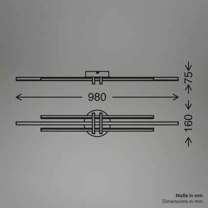 Brilo - LED Oprawa sufitowa TINKA LED/30W/230V 3000K czarna