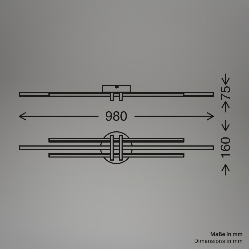Brilo - LED Oprawa sufitowa TINKA LED/30W/230V 3000K czarna
