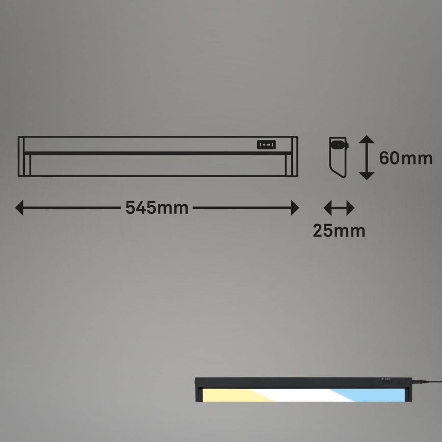 Brilo - LED Oświetlenie blatu kuchennego LED/6,5W/230V 2700/4000/6500K