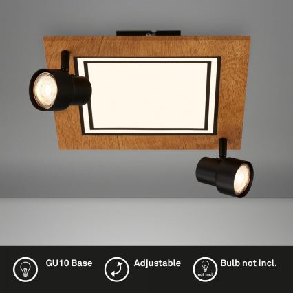 Brilo - LED Plafon LED/12W/230V + 2xGU10/9W 3000K