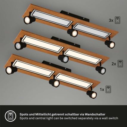Brilo - LED Plafon LED/24W/230V + 3xGU10/9W 3000K