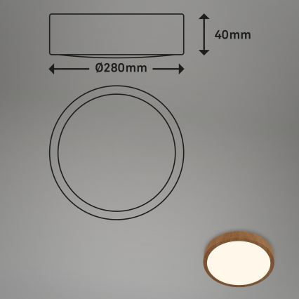 Brilo - LED Plafon RUNA LED/12W/230V