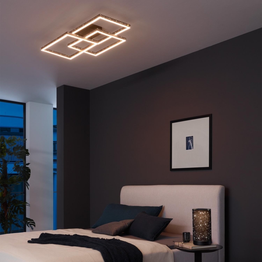 Brilo - LED Plafon ściemnialny FRAME LED/57W/230V 3000K czarny