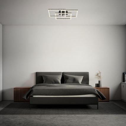 Brilo - LED Plafon ściemnialny FRAME LED/57W/230V 3000K czarny