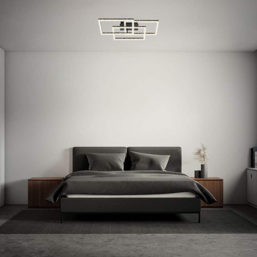 Brilo - LED Plafon ściemnialny FRAME LED/57W/230V 3000K czarny