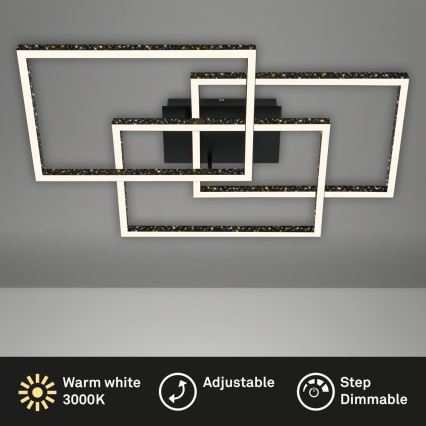 Brilo - LED Plafon ściemnialny FRAME LED/57W/230V 3000K czarny