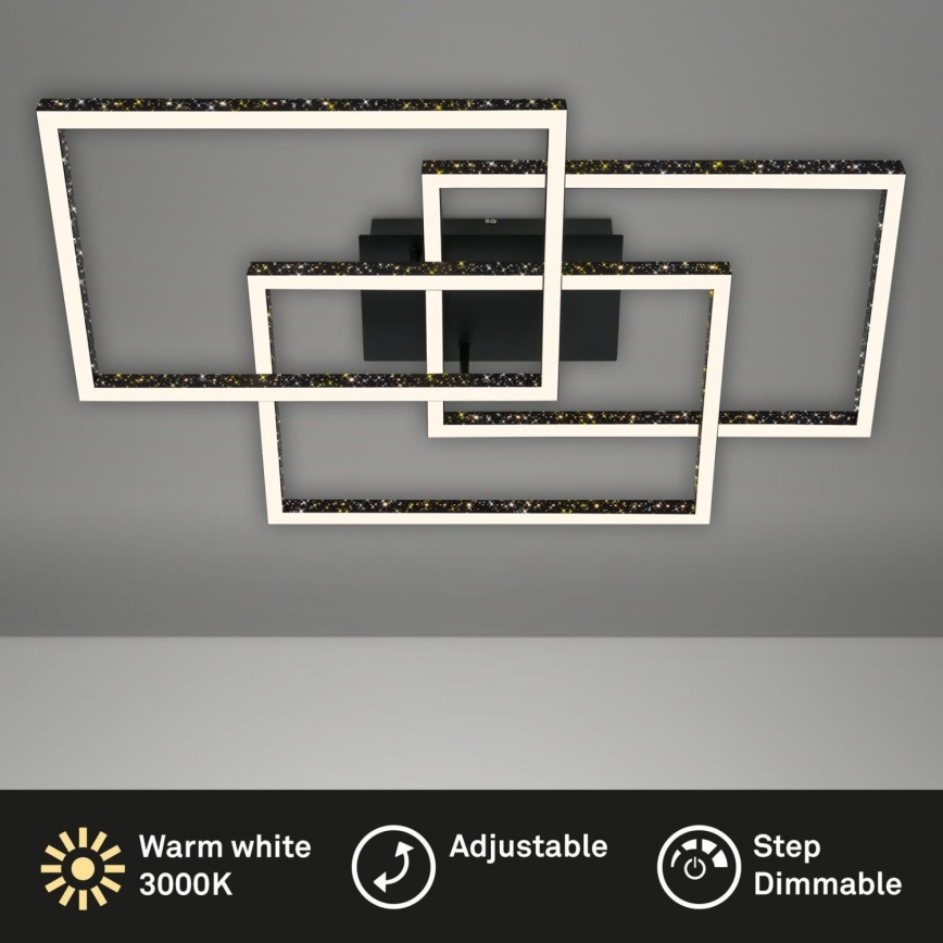Brilo - LED Plafon ściemnialny FRAME LED/57W/230V 3000K czarny