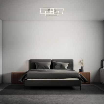 Brilo - LED Plafon ściemnialny FRAME LED/57W/230V 3000K matowy chrom
