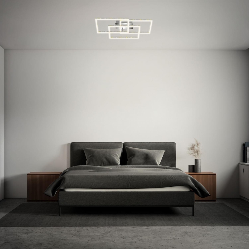 Brilo - LED Plafon ściemnialny FRAME LED/57W/230V 3000K matowy chrom