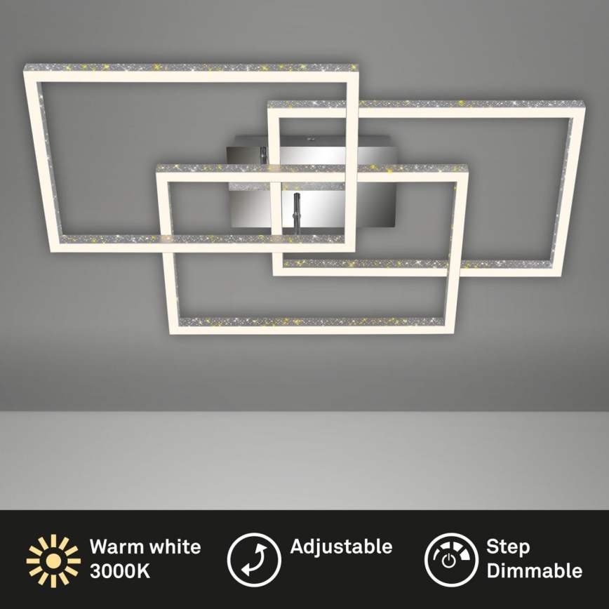 Brilo - LED Plafon ściemnialny FRAME LED/57W/230V 3000K matowy chrom