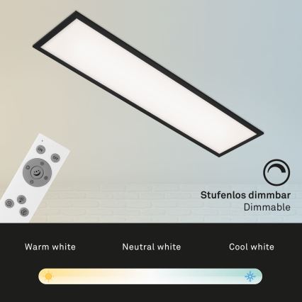 Brilo - LED Plafon ściemnialny PIATTO LED/24W/230V 3000-6500K 100x25 cm + pilot zdalnego sterowania