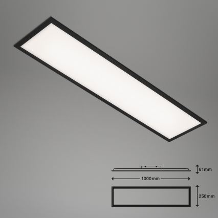 Brilo - LED Plafon ściemnialny PIATTO LED/24W/230V 3000-6500K 100x25 cm + pilot zdalnego sterowania