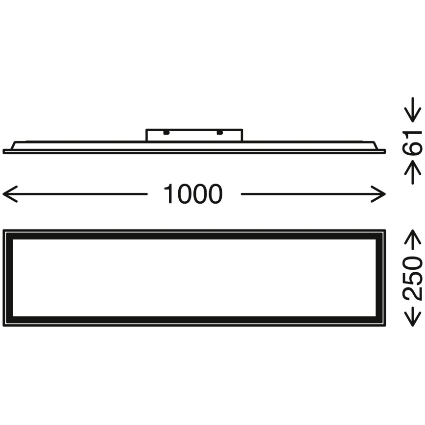 Brilo - LED Plafon ściemnialny PIATTO LED/24W/230V 3000-6500K 100x25 cm + pilot zdalnego sterowania