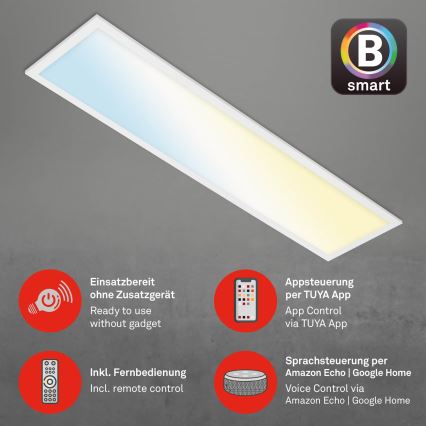 Brilo - LED Plafon ściemnialny PIATTO LED/28W/230V 3000-6500K Wi-Fi Tuya + pilot zdalnego sterowania