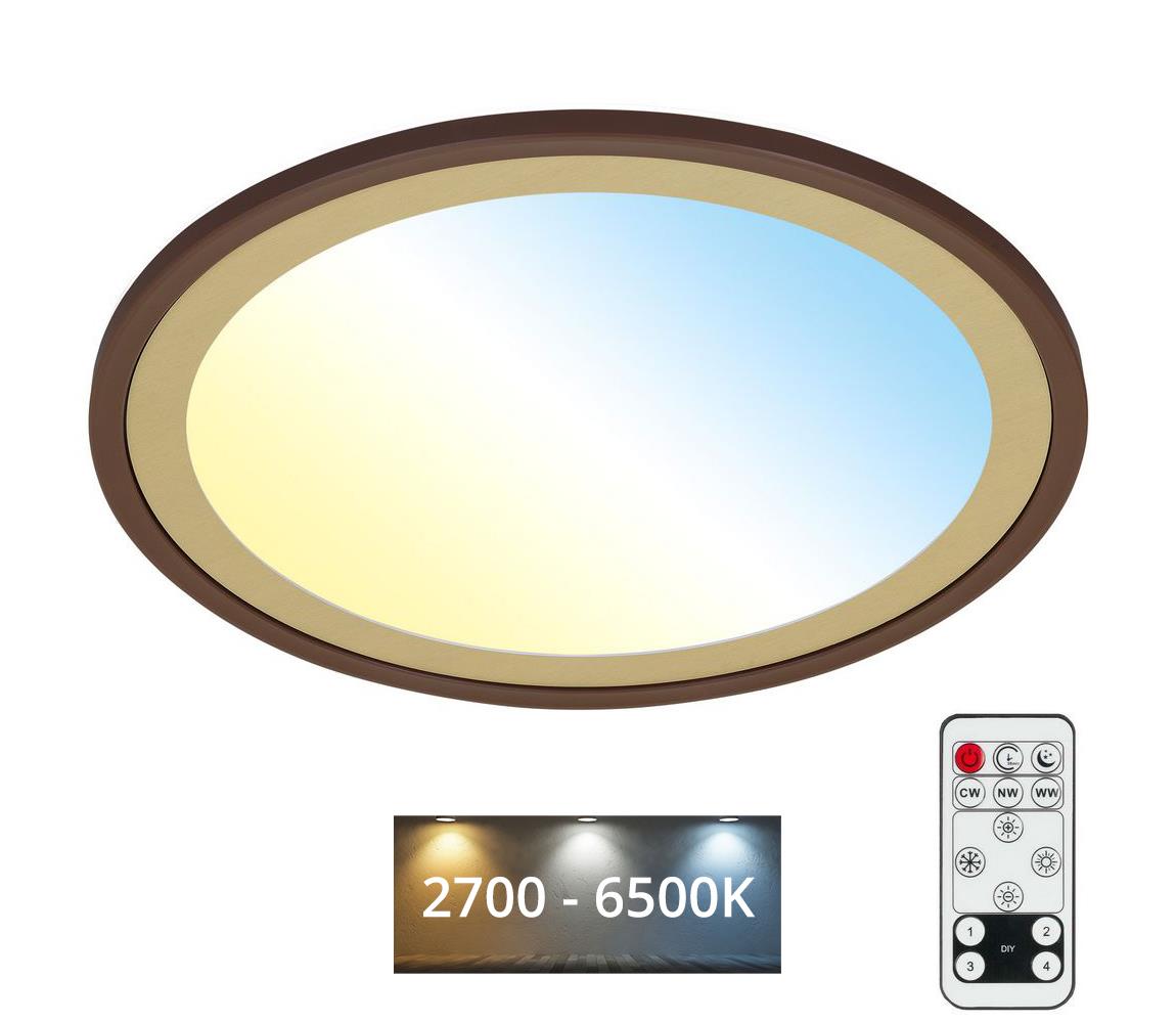 Brilo - LED Plafon ściemnialny SLIM LED/22W/230V 2700-6500K + +pilot