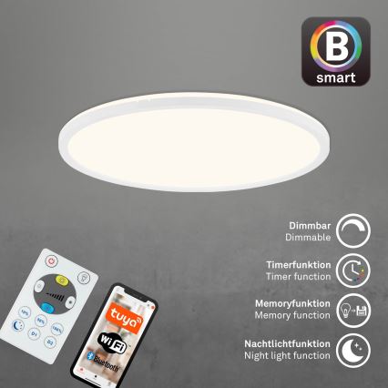 Brilo - LED Plafon ściemnialny SLIM LED/22W/230V 2700-6500K Wi-Fi Tuya + pilot zdalnego sterowania